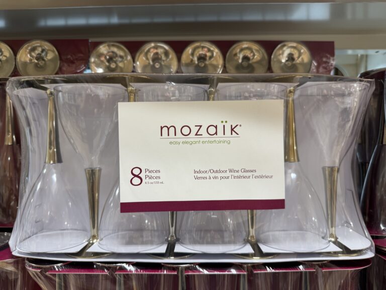 mozaïk（モザイク）ゴールドワイングラス【プラスチック8脚セット】